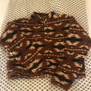 American Eagle quarter zip cropped fleece